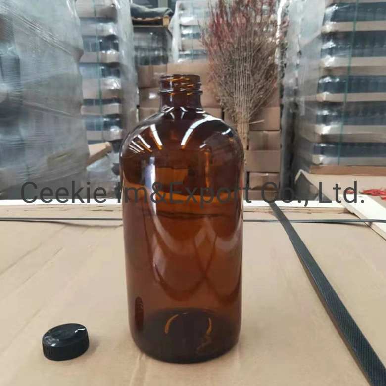 China Wholesale 250ml 500ml 1000ml Amber Boston Glass Bottle Brown Pesticide Medicine Chemical Reagent Glass Bottle