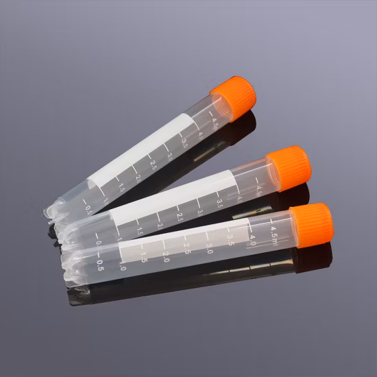 High Quality Conical PP External Cryovials Micro Tubes Liquid Nitrogen Cryogenic Storage Vials