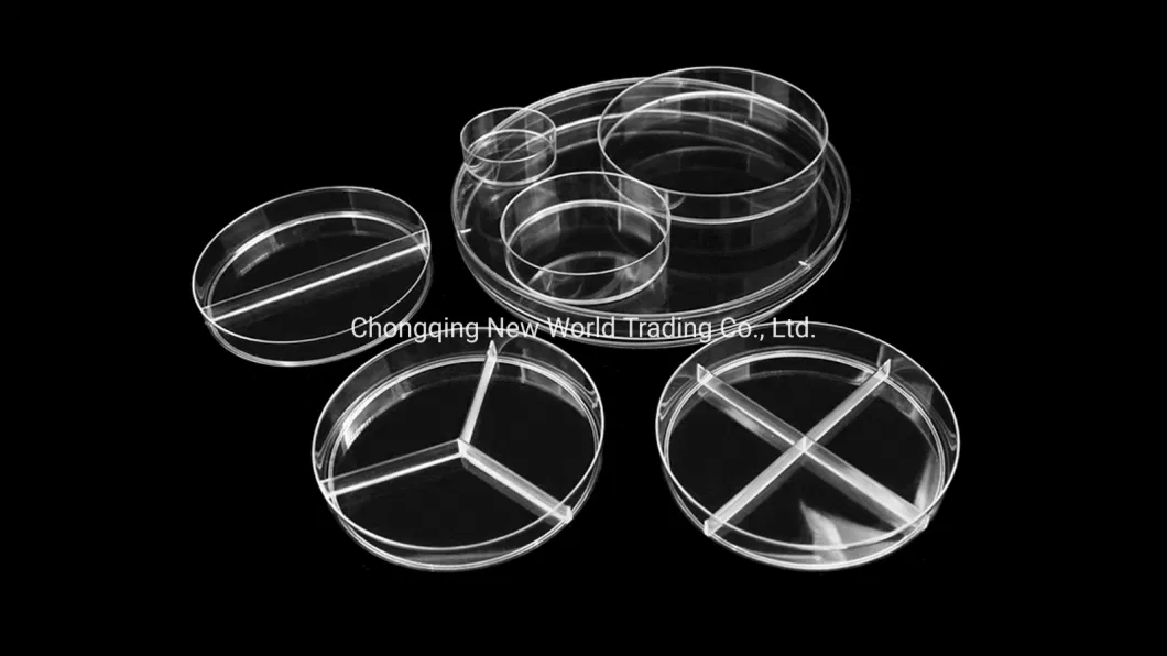 Disposable Sterile Round Clear Plastic PS 90X15mm Cell Culture Petri Dish