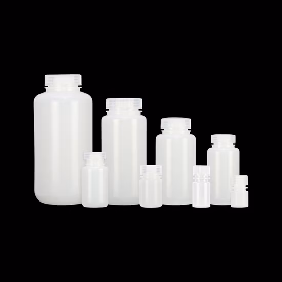 실험실 소모품 외부 나사 캡 멸균 애완 동물 PETG 사각형 투명 미디어 시약 병 500ml